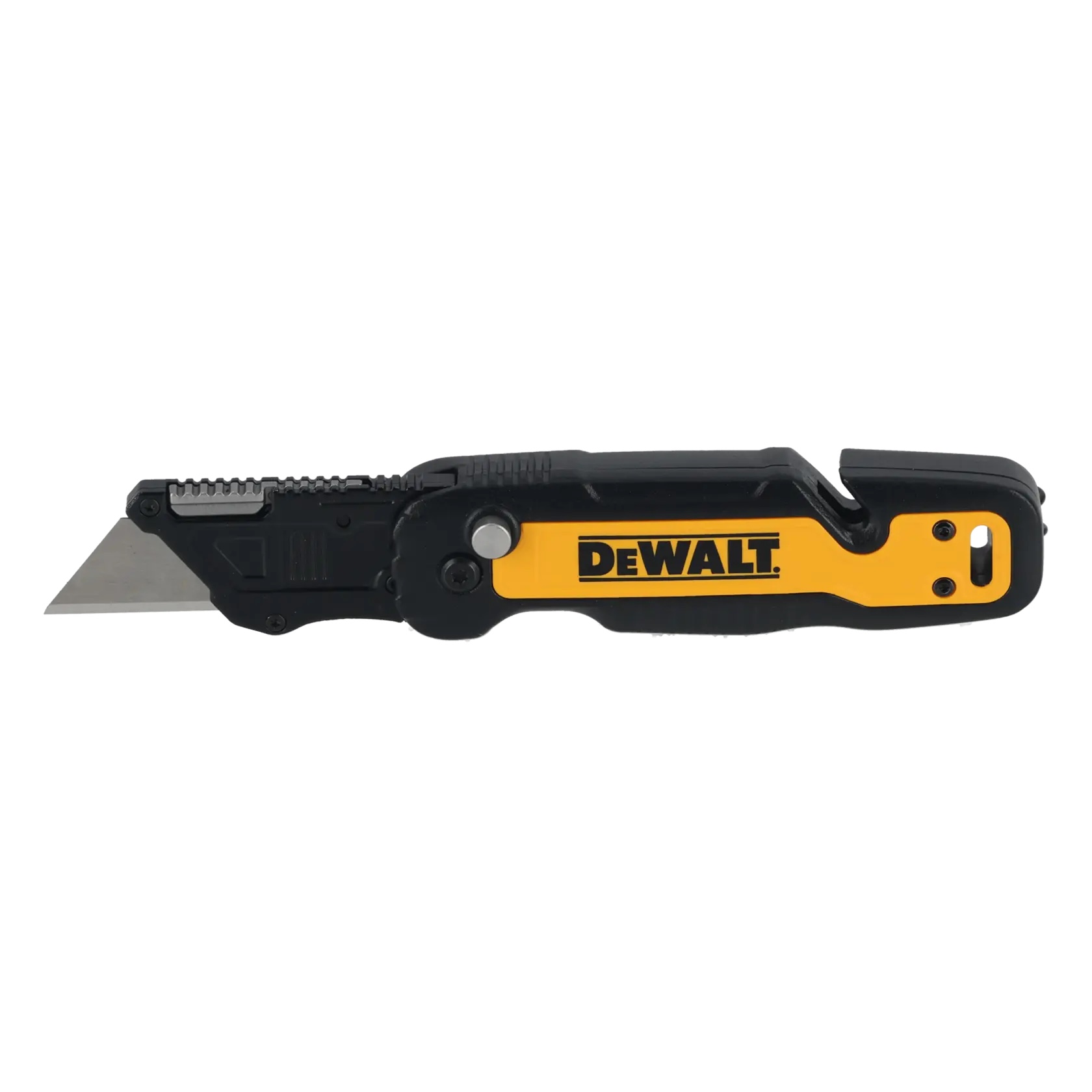 DEWALT 3.0 Universalmesser (Klappmesser) mit feststehender Trapezklinge und Klingenmagazin