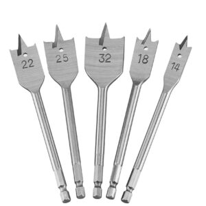 Flachfräsbohrer-Set für Holz (5-tlg.)