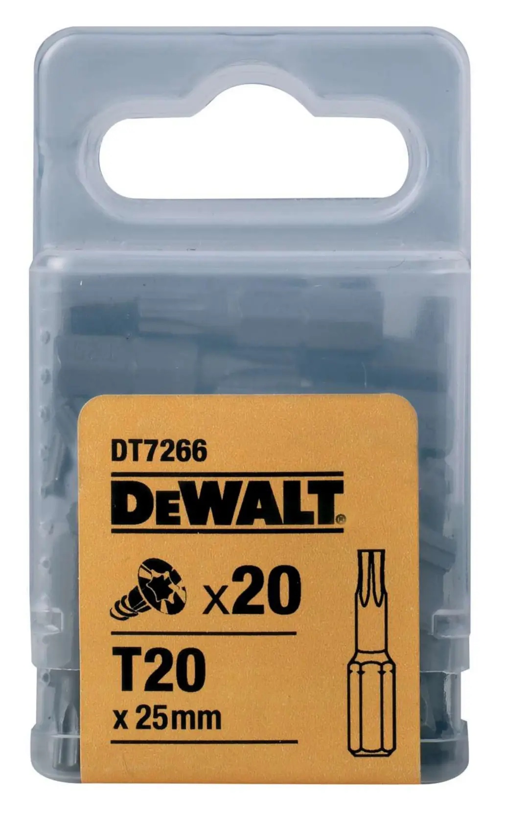 Schrauberbits für Torx-Schrauben 25mm Länge / Größe T20 (Form C 6.3 1/4") – DT7266-QZ