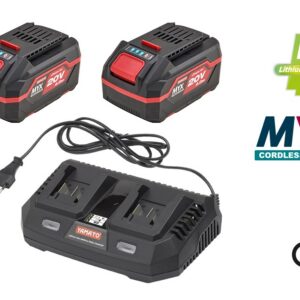 Set 2 Lithium-Akkus + Doppel-Ladegerät – Modell CKT 2044 DUAL 20 V 4,0 + 4,0 Ah