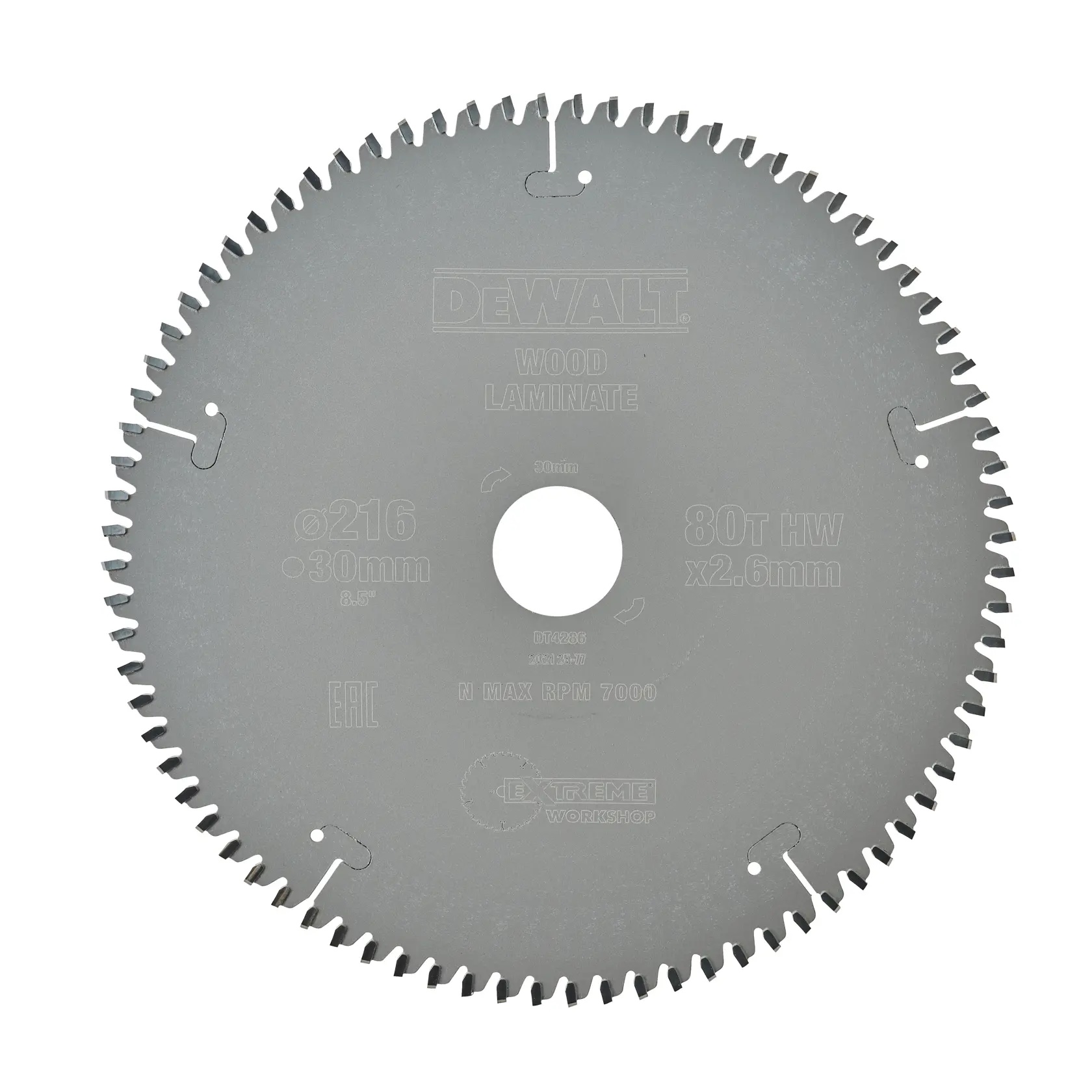 EXTREME DEWALT® Stationärkreissägeblatt - Extra feines Finish (Furniern, Aluminium und Kunststoffen) – DT4286-QZ