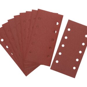 Klettfix-Schleifpapier 115 x 228mm K80, Mehrzweck-Holz/Farbe - Trockenschliff - gelocht (10 Loch parallel)