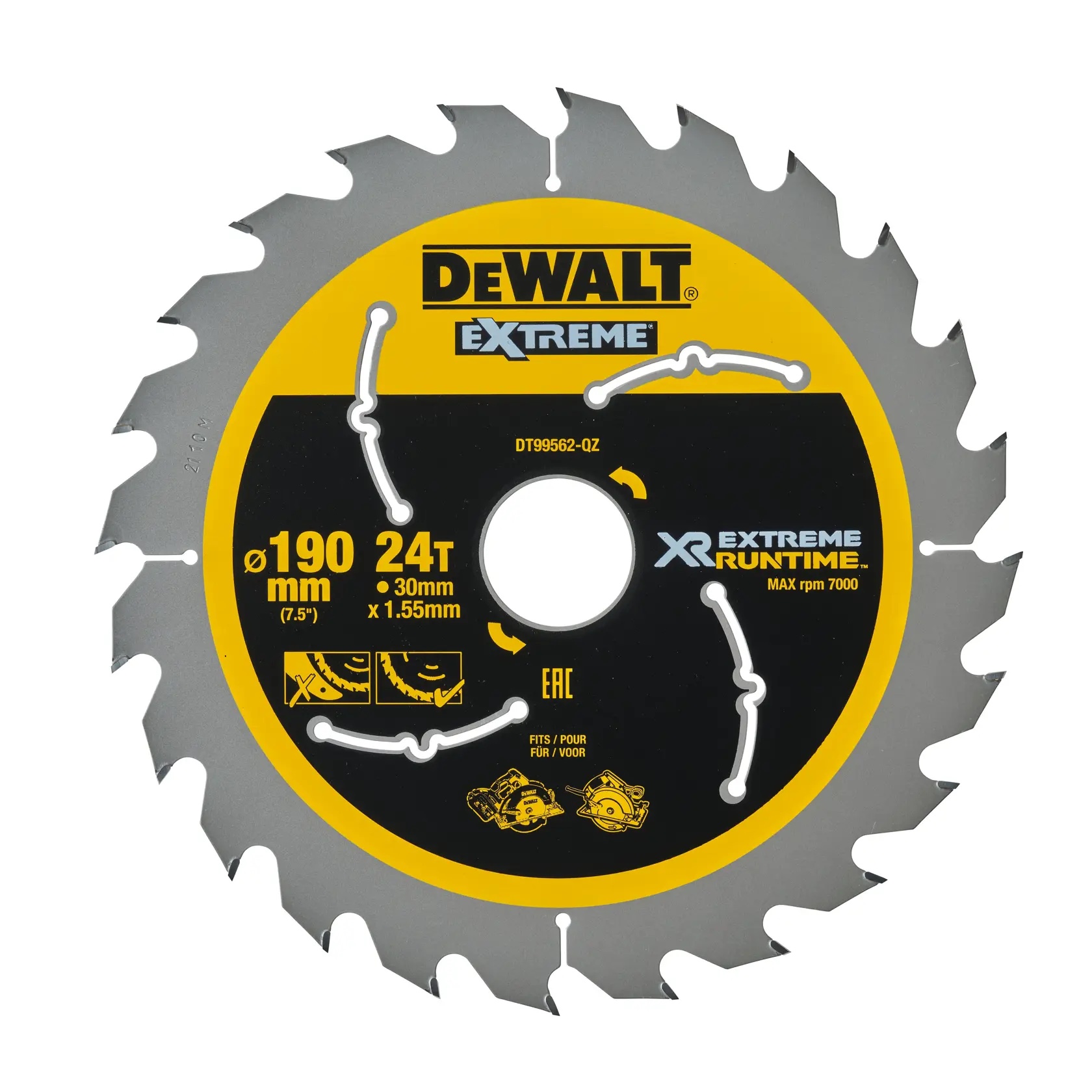 XR Extreme Runtime Kreissaegeblatt Handkr. 190/30mm 24WZ/FZ