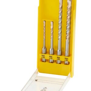 EXTREME DEWALT®2 SDS-Plus Hammerbohrer-Sets (4tlg. mit 5, 6, 8, 10mm Ø in Kunststoffkassette)