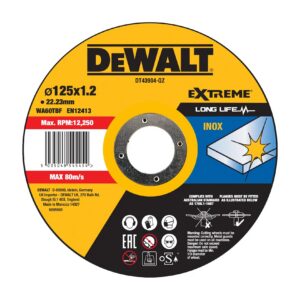 Edelstahl-Trennscheibe 125 × 22,2 mm, Stärke 1,2 mm, gerade