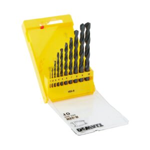 HSS-R-Metallbohrer-Set, schwarz oxidiert (10-tlg.)