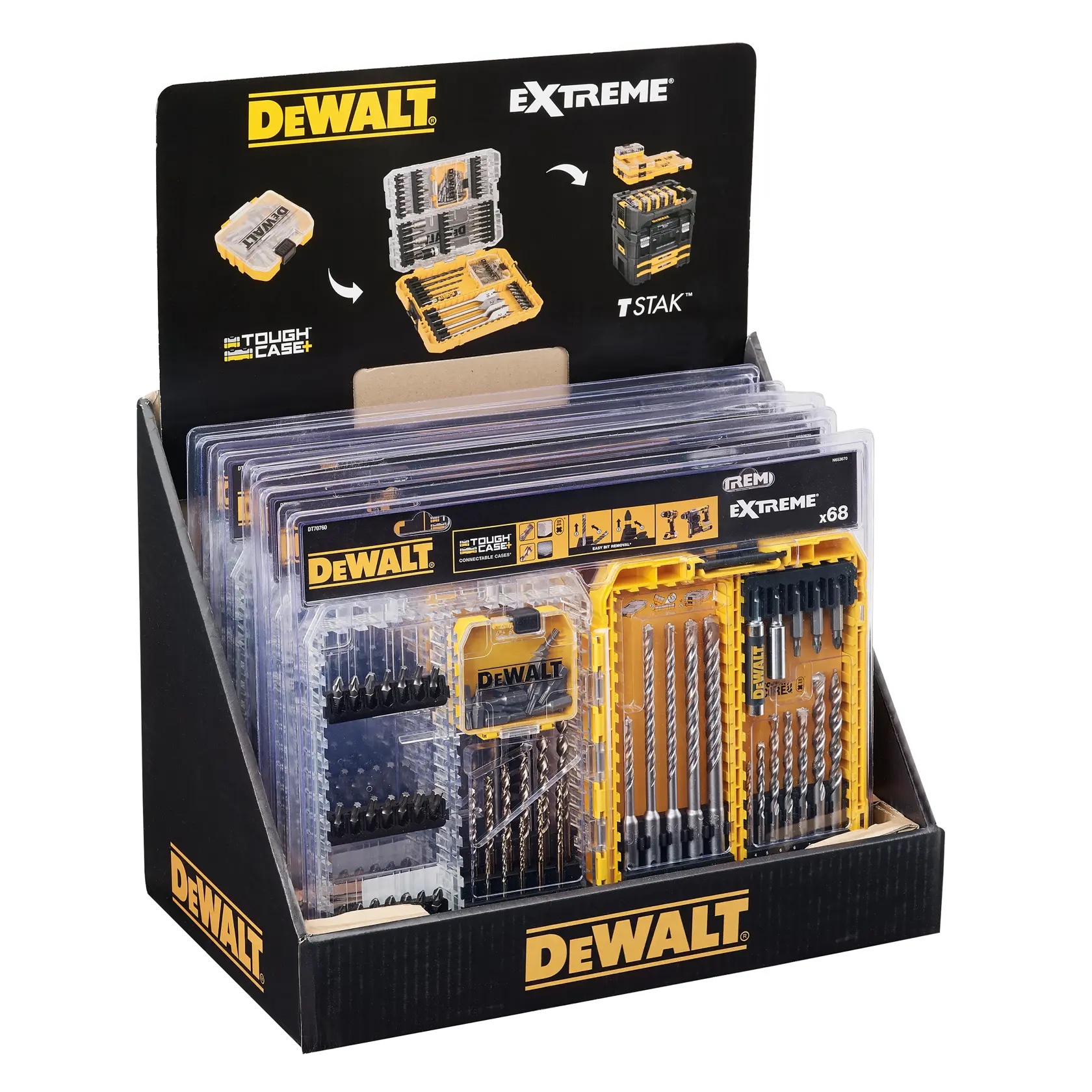68-tlg Set in mittlerem ToughCaseTM Koffer, Versandeinheit Thekendisplay mit 5 Sets
