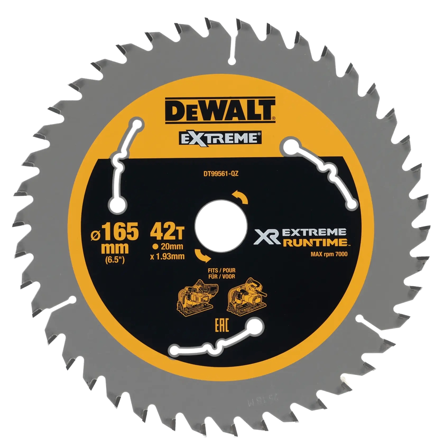 XR Extreme Runtime Kreissaegeblatt Tauchkr. 165/20mm 42WZ/FZ