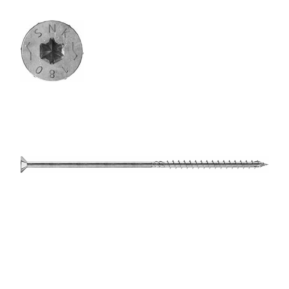 Holzbauschraube SNK 6 x 140 mm, Senkkopf TX 30, verzinkt – Packung 100 Stk. – Bild 5